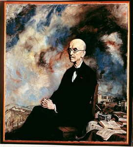 Retrato de Manuel de Falla (1876-1946), compositor español de Ignacio Zuloaga y Zabaleta
