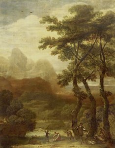 Paisaje con cazadores de Ignacio de Iriarte