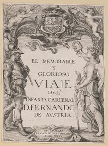 Página de título para D. De Aedo y Gallert, El...Viaje del Infante Cardenal... de Ignatius Cornelis Marinus after Sir Peter Paul Rubens