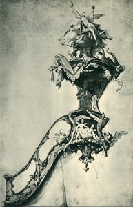 Diseño para un púlpito, mediados-finales del siglo XVIII, 1943 de Ignatz Günther