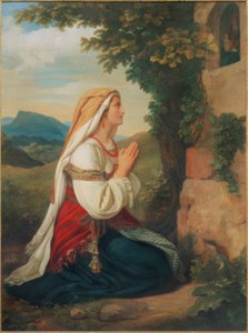Italiana rezando cerca de Roma de Ignaz Schmidt