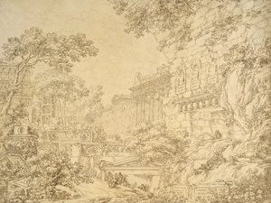 Paisaje con ruinas de Ignazio Degotti