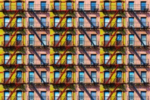 Patrón de edificios de colores de Igor Shrayer