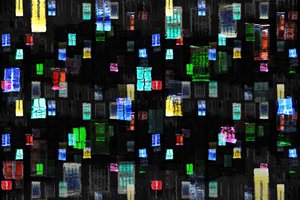 Ventanas de la ciudad iluminadas de Igor Shrayer