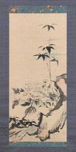 Peonía y bambú, ca. 1768 de Ike no Gyokuran