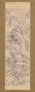 Paisaje invernal, en el estilo de Guo Zhongshu, finales del siglo XVIII de Ike no Taiga