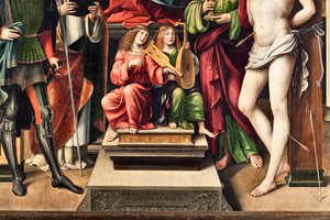 Ángeles músicos, (detalle)