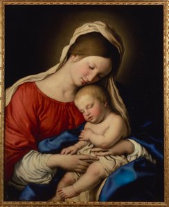 La Madonna con el Niño Cristo Dormido de Il Sassoferrato