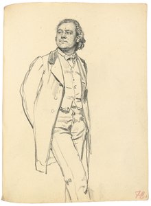 Figura de un hombre de pie, c. 1872-1875 de Ilya Efimovich Repin