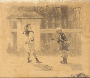 Niña mendigando, 1889 de Ilya Efimovich Repin