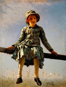 Libélula. Retrato de la hija del artista. Pintura de Ilya Yefimovich Repin (Ilia Repin) (1844-1930), óleo sobre lienzo