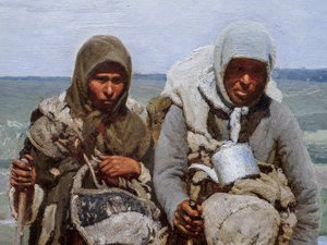 MUJERES PIADOSAS EN PEREGRINACIÓN (detalle)