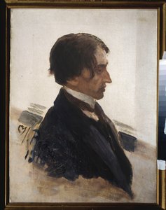 Retrato del artista Isaak Brodsky (Brodski) (1883-1939). Pintura de Ilya Repin (Ilia Repin) (1844-1930), óleo sobre lienzo de Ilya Efimovich Repin