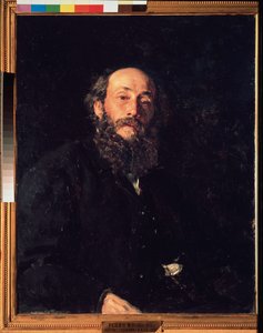 Retrato del artista Nikolai Ge (Gay) (1831-1894). Pintura de Ilya Repin (Ilia Repin) (1844-1930), óleo sobre lienzo de Ilya Efimovich Repin