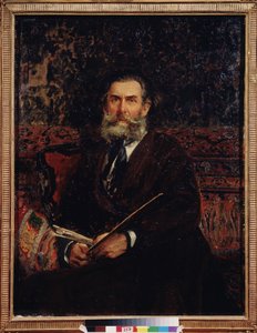 Retrato del pintor Alexey Bogolyubov (Bogolyubov y Bogolyubov) (1824-1896). Pintura de Ilya Yefimovitch Repin (Ilya Repine) (1844-1930), huile sir toile de Ilya Efimovich Repin