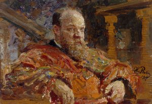 Retrato de Pavel Viktorovich Delarov 1851-1913, 1910 de Ilya Efimovich Repin