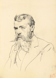 Retrato de un hombre con bigote y barba, c. 1872-1875 de Ilya Efimovich Repin