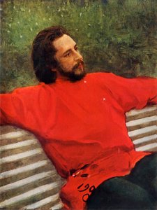 Retrato del poeta Leonid Nikolayevich Andreyev de Ilya Efimovich Repin