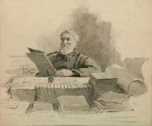 Retrato del autor Dmitry Grigorovich 1822-1899, 1894 de Ilya Efimovich Repin