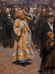 PROCESION RELIGIOSA EN LA PROVINCIA DE KURSK (detalle) de Ilya Efimovich Repin