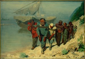 Estudio para Los sirgadores del Volga de Ilya Efimovich Repin