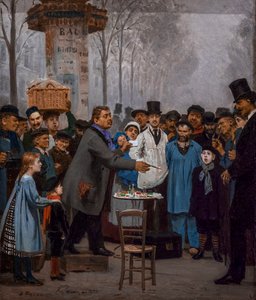 EL VENDEDOR DE NOVEDADES EN PARÍS de Ilya Efimovich Repin