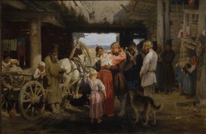 La despedida del recluta, 1879 de Ilya Efimovich Repin