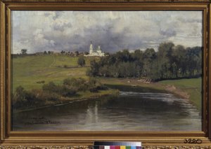 Vista del pueblo Varvarino (Rusia). Pintura de Ilya Repin (Ilia Repin) (1844-1930), óleo sobre lienzo