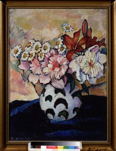 Bouquet de fleurs (Ramo de flores). Peinture de Ilya Ivanovich Mashkov (Ilya Makhkov, Matchkov) (1881-1944), huile sur toile de Ilya Ivanovich Mashkov