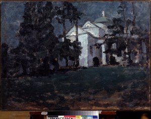 Casa en un parque. Pintura de Ilya Ivanovich Mashkov (Ilia Machkov, Matchkov) (1881-1944), óleo sobre lienzo de Ilya Ivanovich Mashkov