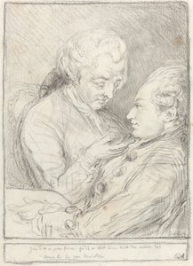 Retrato del artista con su hermano menor, Augustin Saint-Aubin de Imitator of Gabriel Jacques de Saint Aubin