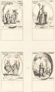 Regreso de Egipto; San Apolinario; San Julián y Basilisa; San Pablo Ermitaño de Imitator of Jacques Callot