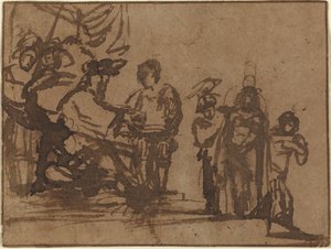 Cristo ante Pilato de Imitator of Rembrandt van Rijn
