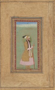 Retrato de un Príncipe con un Rubí de Indian 18th Century