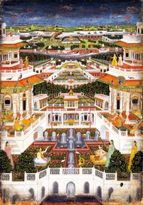 Un complejo palaciego con jardines de harén, ca 1764-1765