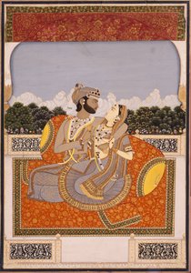 Una pareja abrazada en una terraza de Indian School