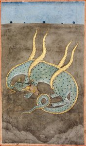 Un dragón devorando a una mujer de Indian School