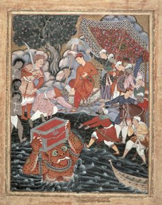 Arghan Div lleva el cofre de la armadura a Hamza de Indian School