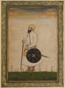 Bahram Khan, un funcionario de la corte de Shah Jahan, India mogol, c.1720