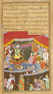 Bayazid traje ante Timur en 1402, ilustración de 
