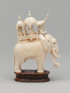 Rey negro, pieza de ajedrez, India, 1820 circa de Indian School
