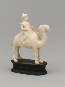 Caballo negro, pieza de ajedrez, India, circa 1820 de Indian School
