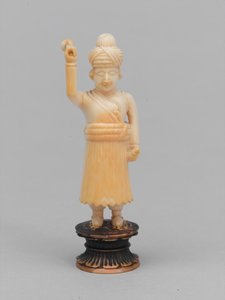 Peón negro, pieza de ajedrez, India, circa 1820 de Indian School