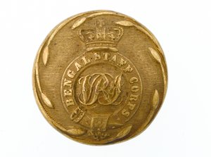 Botón, Cuerpo de Estado Mayor de Bengala, 1861-1876 de Indian School