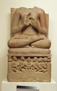 Escultura de Buda en actitud de predicar un sermón, Sarnath, Uttar Pradesh, siglo V