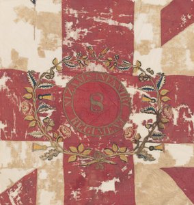 Centro de la Primera o Real Bandera, 8º Regimiento de Infantería, Ejército de Nizam, circa 1850 de Indian School