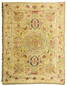 Cubrecama, Mughal de Indian School