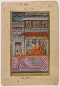 Dipaka Raga, página de una serie dispersa de Ragamala, c.1800 de Indian School