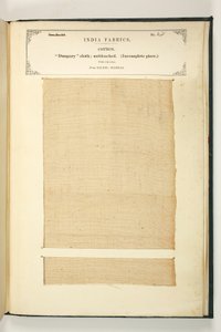 Tela Dungary, Salem, Madrás, de La Colección de los Fabricantes de Textiles de la India, por John Forbes Watson, publicado en 1866