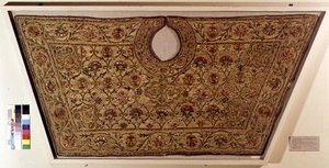 Manta de silla de montar bordada en algodón, Hyderabad, Andhra Pradesh, siglo XVII